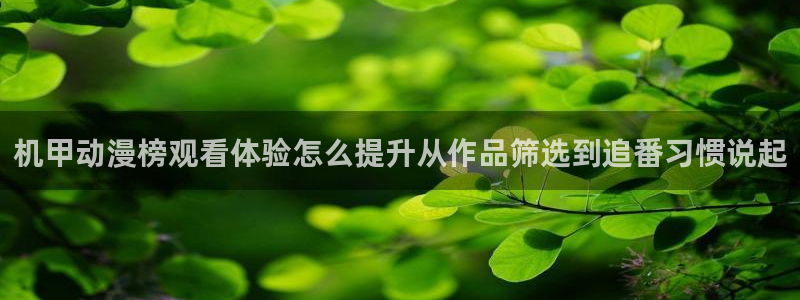 动漫天堂精选作品：机甲动漫榜观看体验怎么提升从作品筛选到追番习惯说起配图