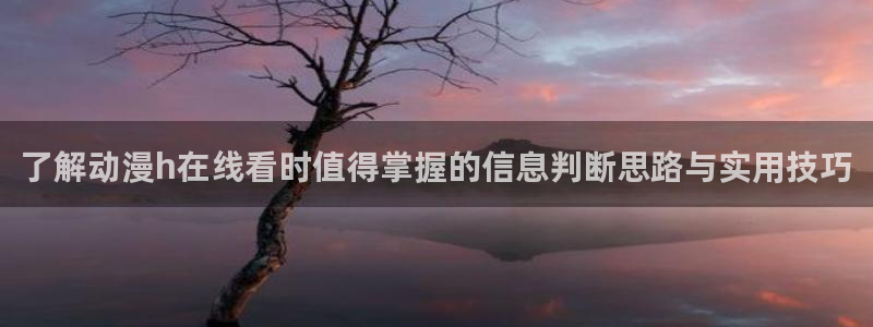 动漫天堂古风动漫：了解动漫h在线看时值得掌握的信息判断思路与实用技巧配图